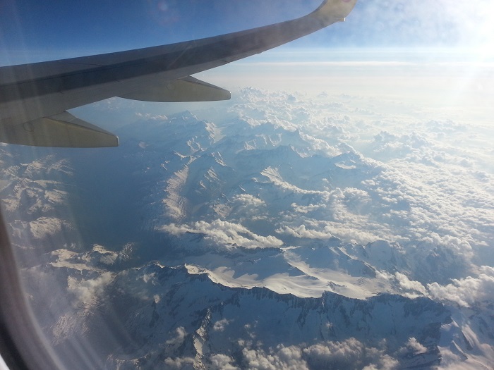 Alpen aus dem Flugzeug