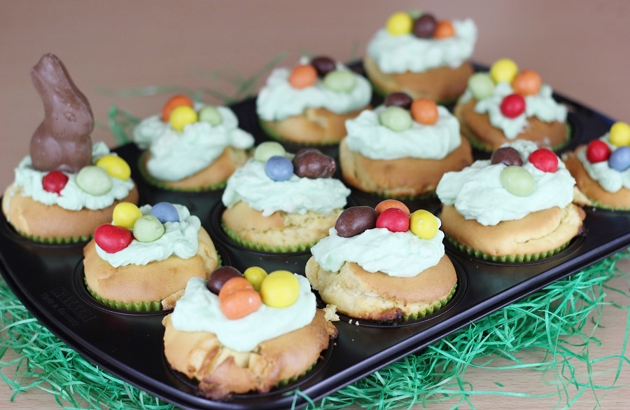 Rezept: Ostermuffins mit weißer Schokolade