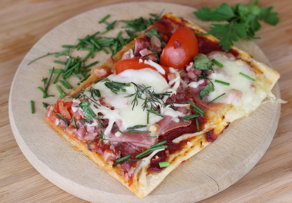 selbstgemachte Pizza 