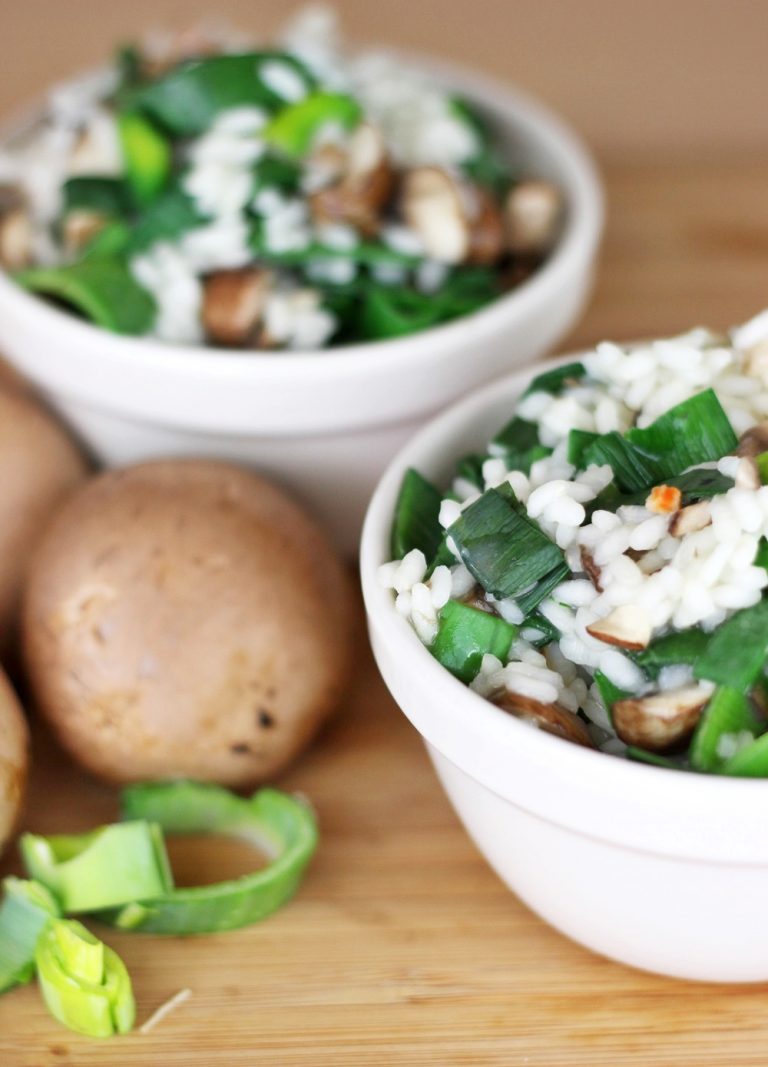 Risotto mit Champignons und Lauch - The inspiring life
