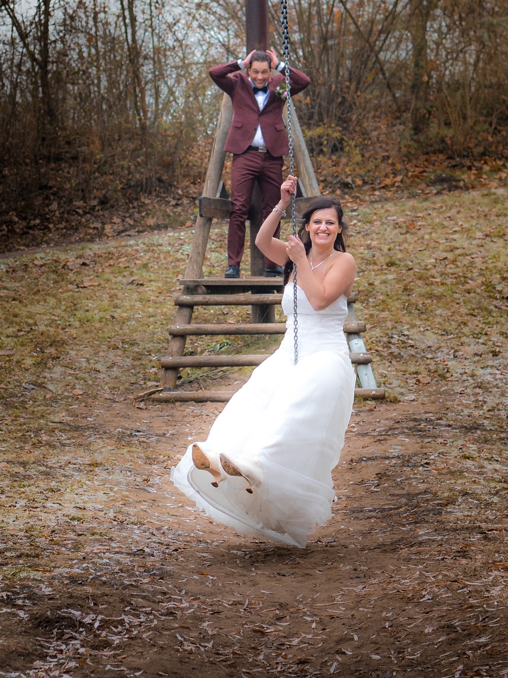 Lustige Hochzeitsbilder| Winterwedding| 