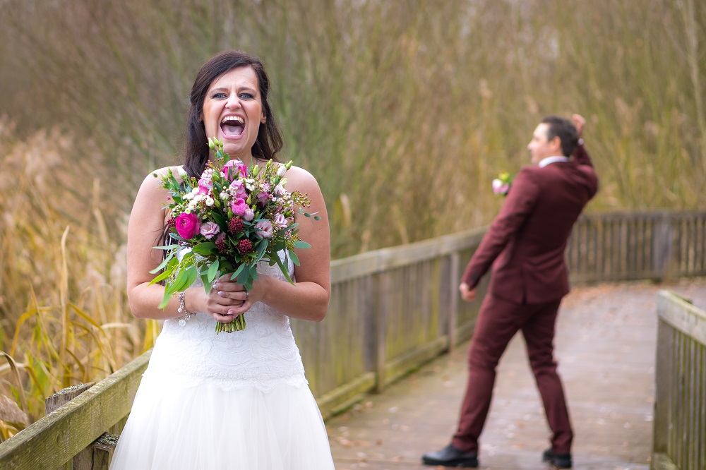 Lustiges Hochzeitsshooting| Ideen Brautpaarshooting Lustig