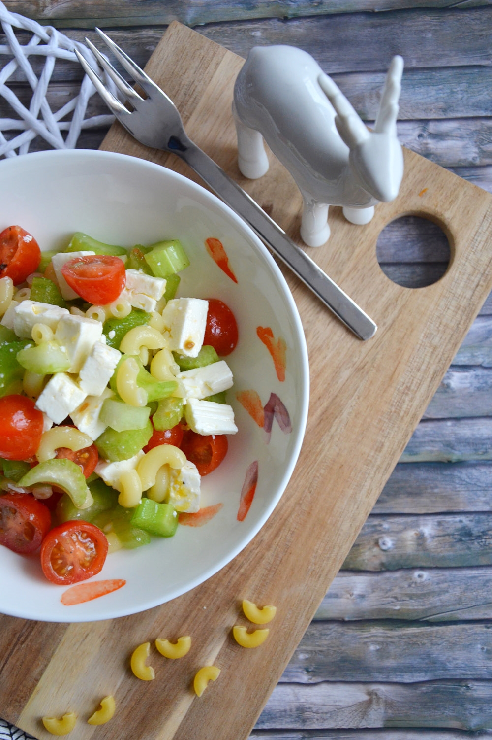 Schichtsalat to go| Zutaten Nudelsalat