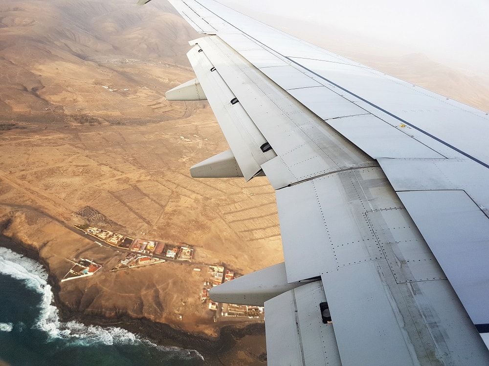 Fuerteventura Flughafen Landung