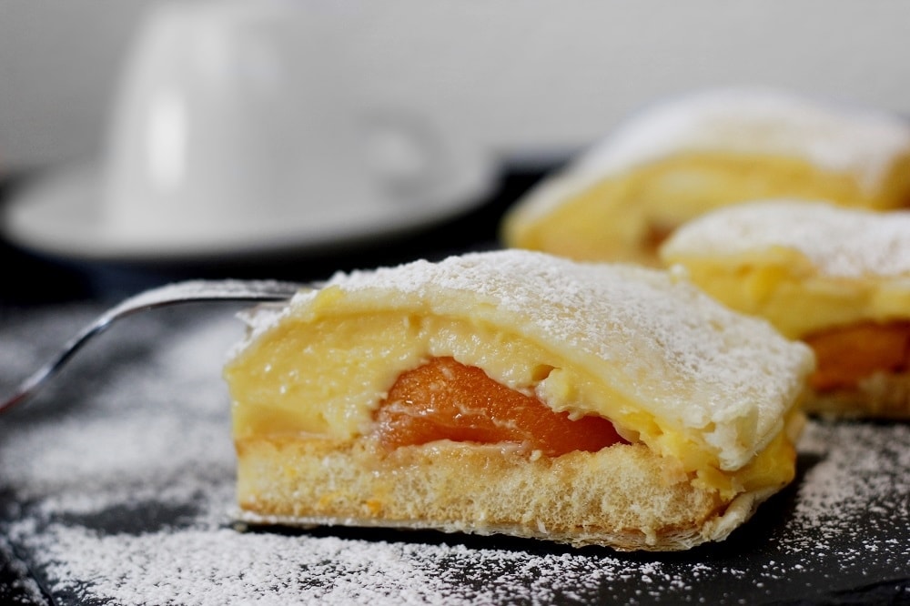 Blätterteigkuchen mit Vanillepudding - The inspiring life