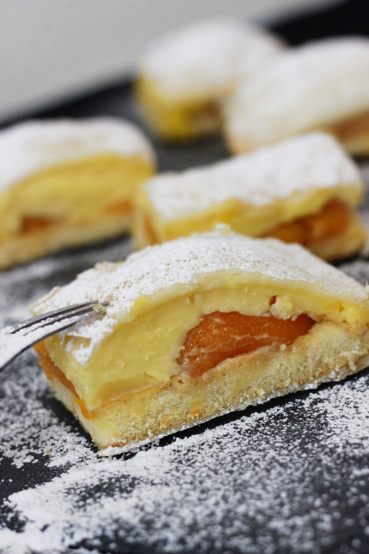 Blätterteigkuchen mit Vanillepudding - The inspiring life Blätterteigkuchen mit Vanillepudding - The inspiring life