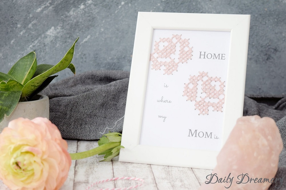 DIY-Bild-Kreuzstich-Rose