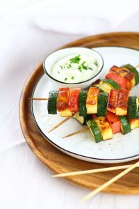 Zucchini-Wassermelonen-Spieße