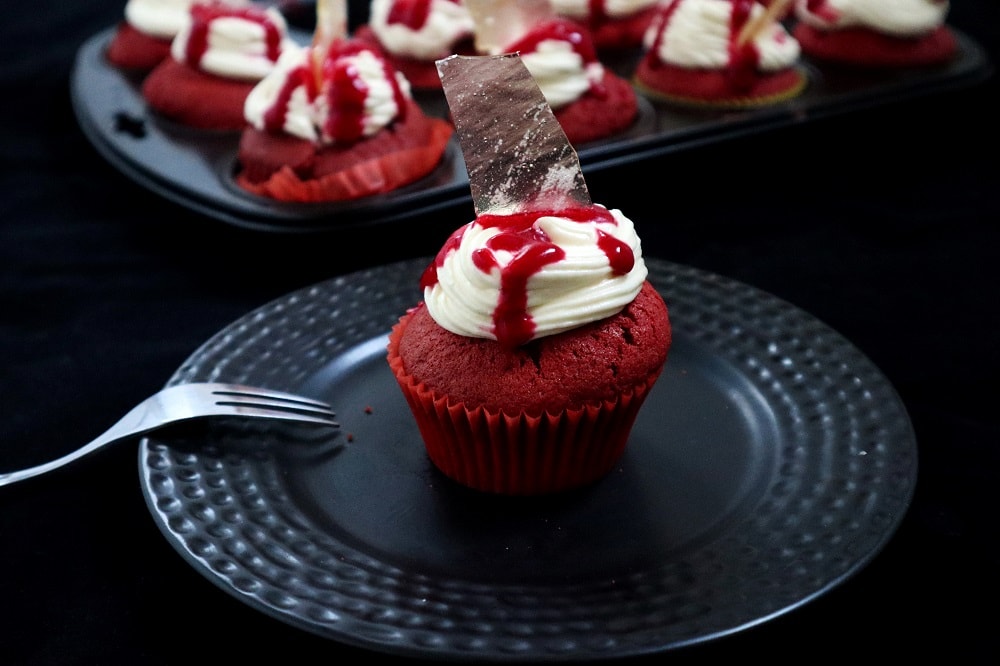 Halloween Cupcakes mit Glasscherben