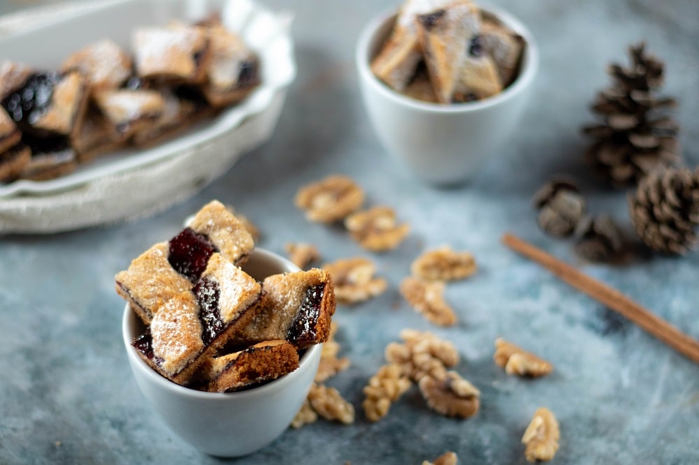 Plätzchen: Linzer Schnitten vom Blech