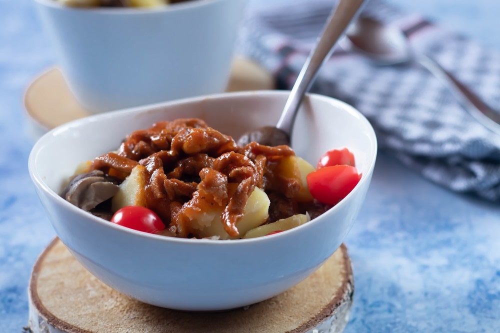 Gyros mit Kartoffeln und Champignons - The inspiring life