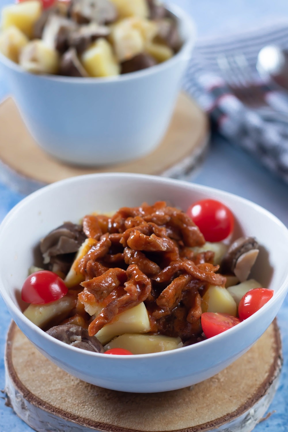 Gyros mit Kartoffeln und Champignons - The inspiring life