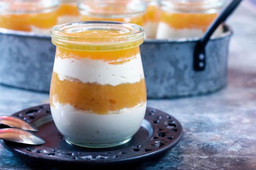 Schnelles Pfirsich-Quark-Dessert - The inspiring life
