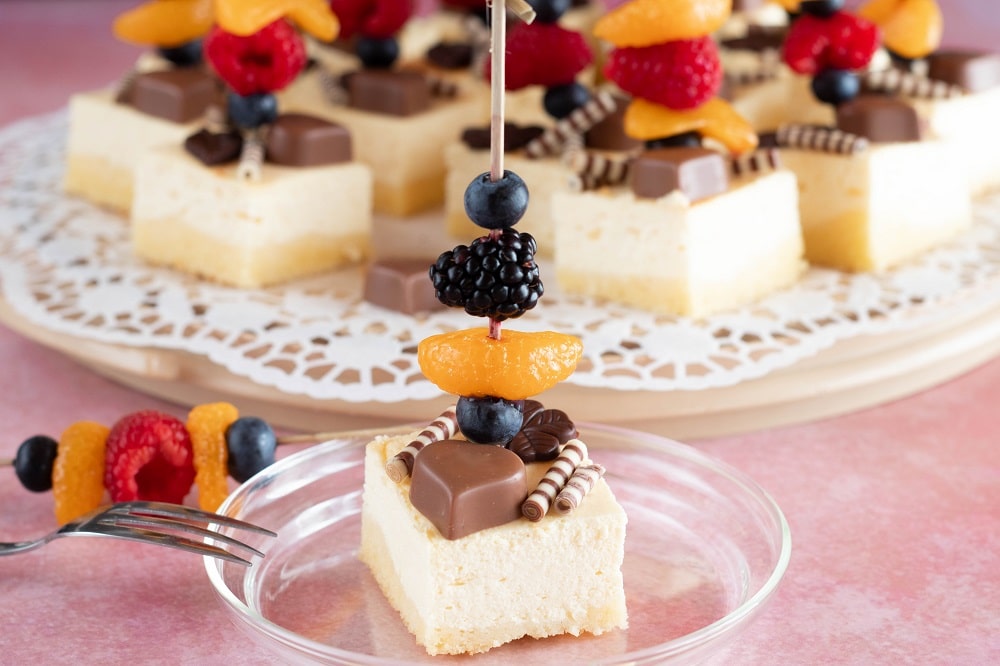Käsekuchen-Spieße - Fingerfood - The inspiring life