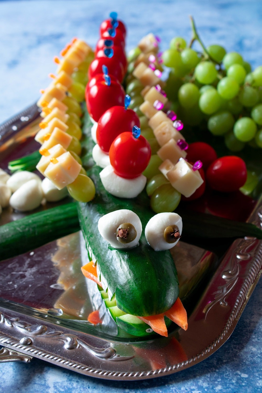 Gurkenkrokodil Kindergeburtstag Fingerfood