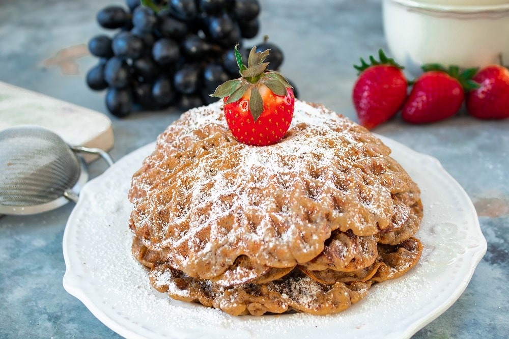 Dinkelwaffeln mit Schokolade