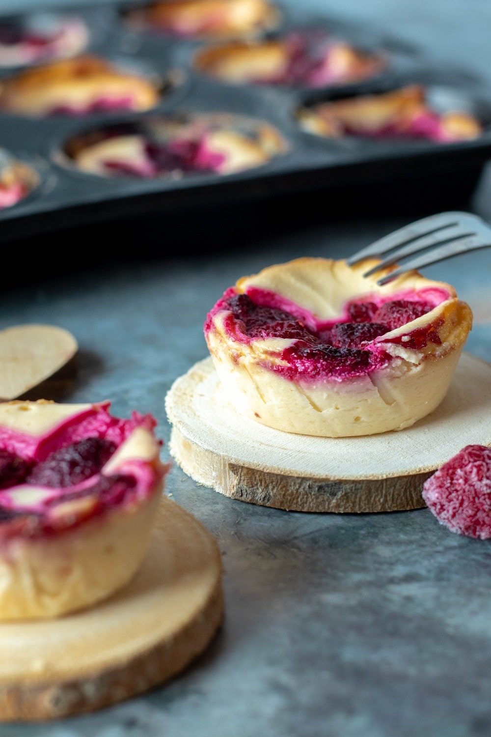 Käsekuchen-muffins ohne boden