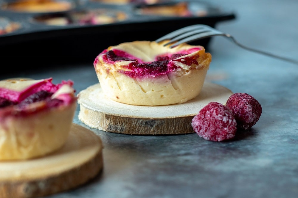 Muffins mit Himbeeren