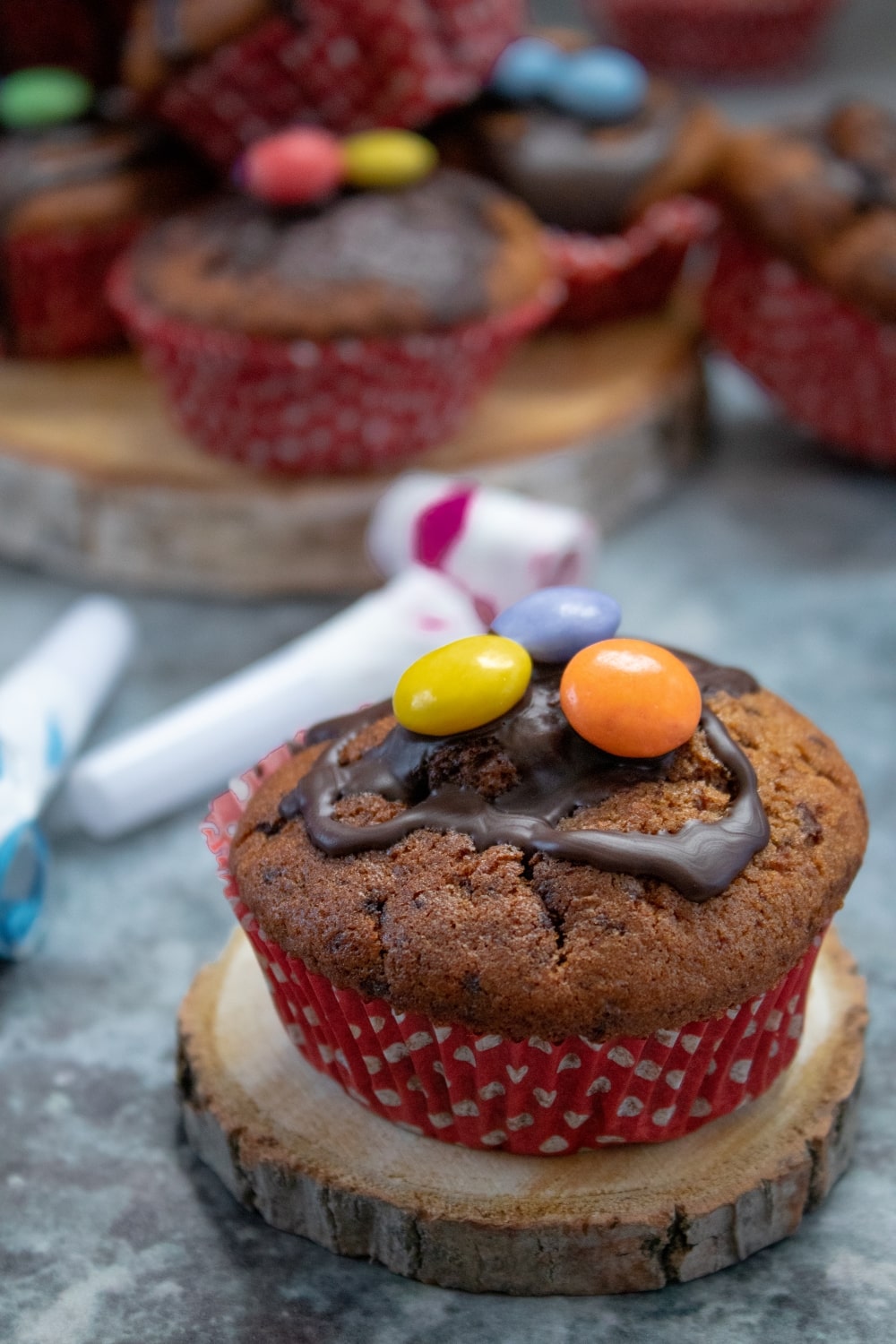 Saftige Schokomuffins mit Schokolinsen - The inspiring life