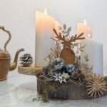 Adventskranz mit Holzscheiben